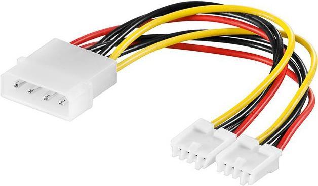 Actual product image InLine Y power cable from 4-pin molex to 2x floppy