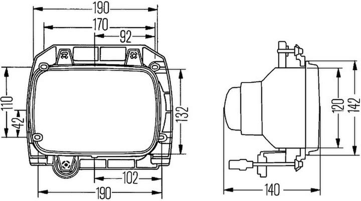 Image du produit Hella Insert de phare Phare avant halogène pour MACK KENWORTH GILLIG