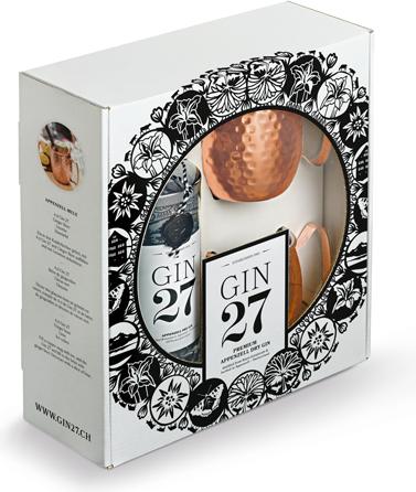 Actual product image Appenzeller Alpenbitter Set of two copper mugs (1 x 70 cl)