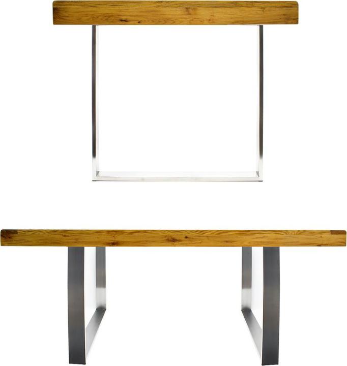 Produktbild Wiltec Tischgestell 80x73cm Edelstahl Tischuntergestell Tischkufe Kufengestell