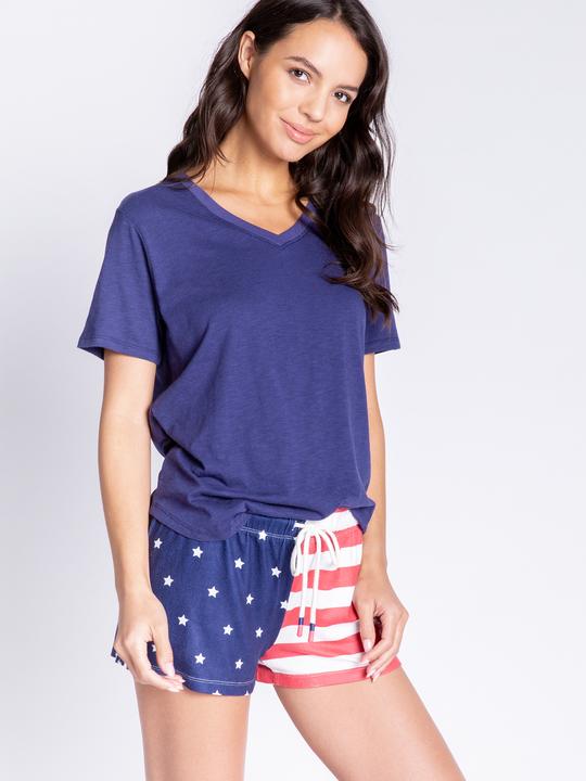Produktbild Pj Salvage Pyjamashorts Rad White & Blue (M)