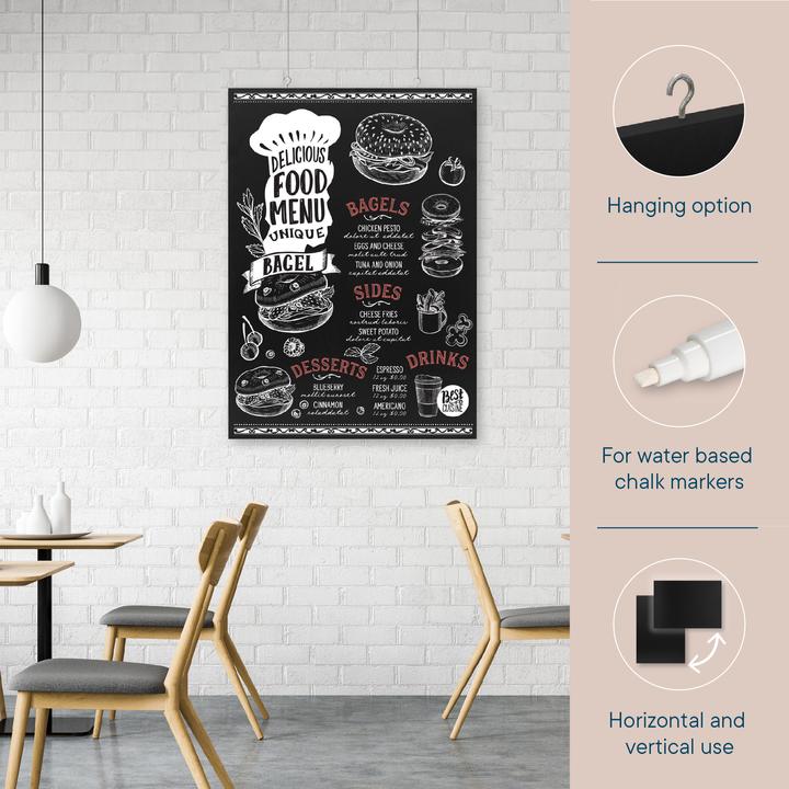 Immagine prodotto Europel Lavagna senza cornice, 420 x 600 mm, nero