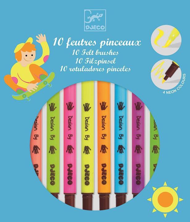 Produktbild Djeco Filzpinsel pop (Mehrfarbig, 10 x)