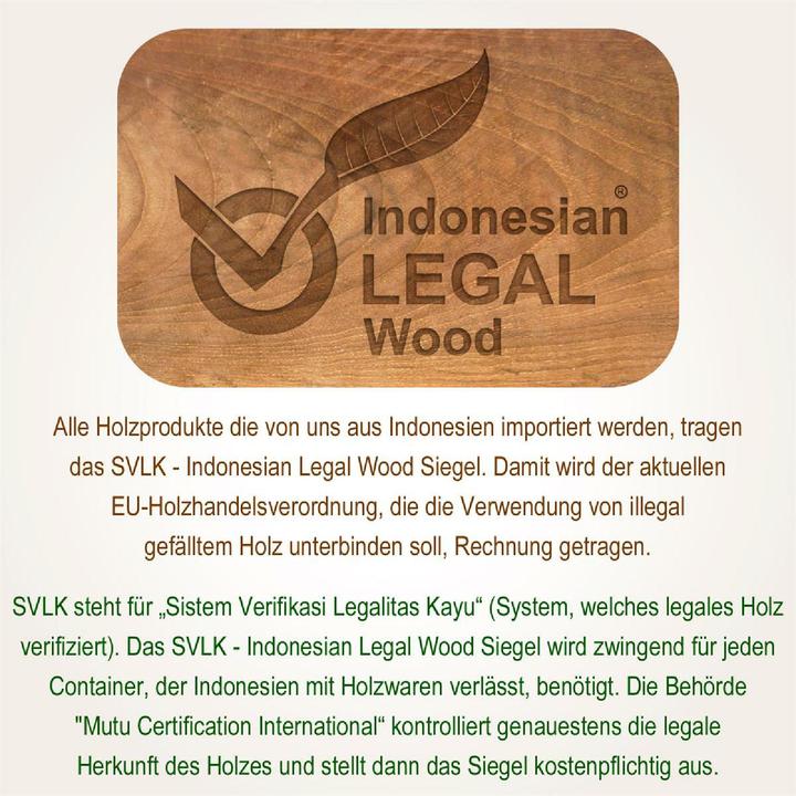 Actual product image VCM Hocker behandeltem Teakholz Sitzhocker Holzhocker massiv Höhe 47cm
