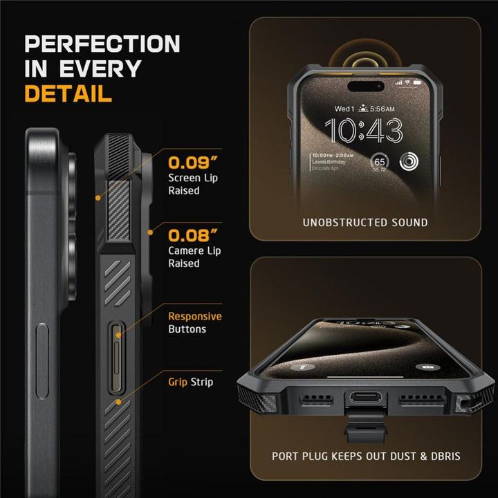 Produktbild Supcase Ub Grip Mag Magsafe Iphone 16 Pro Max Black (Apple iPhone 16 Pro Max)