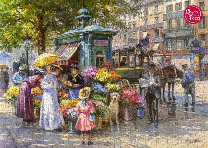 Productafbeelding Cherry Pazzi Puzzel bloemenmarkt 1000 stukjes (1000 onderdelen)