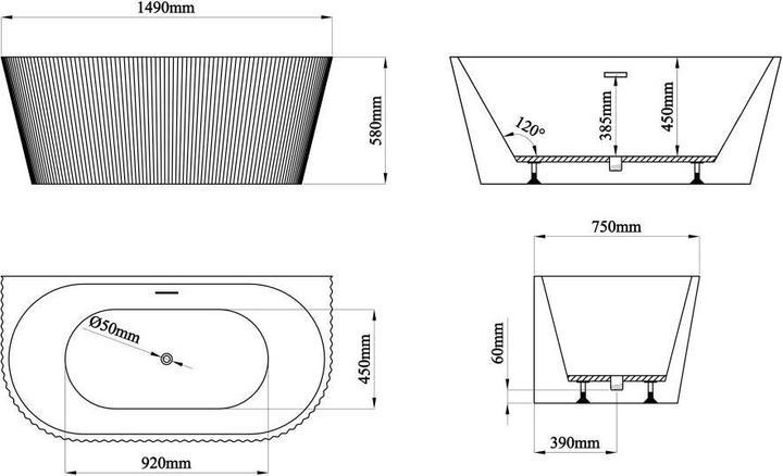 Immagine prodotto Vente-unique Zelina (206 l, 75 cm, 149 cm)