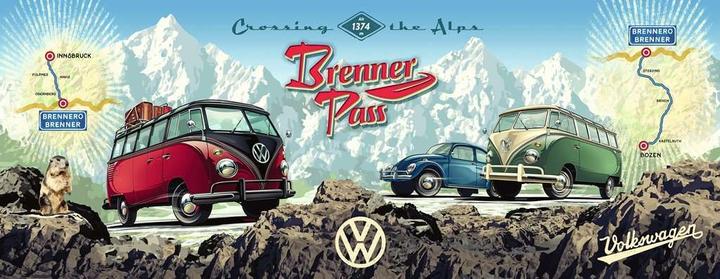 Produktbild Ravensburger Mit dem VW Bulli über den Brenner (1000 Teile)