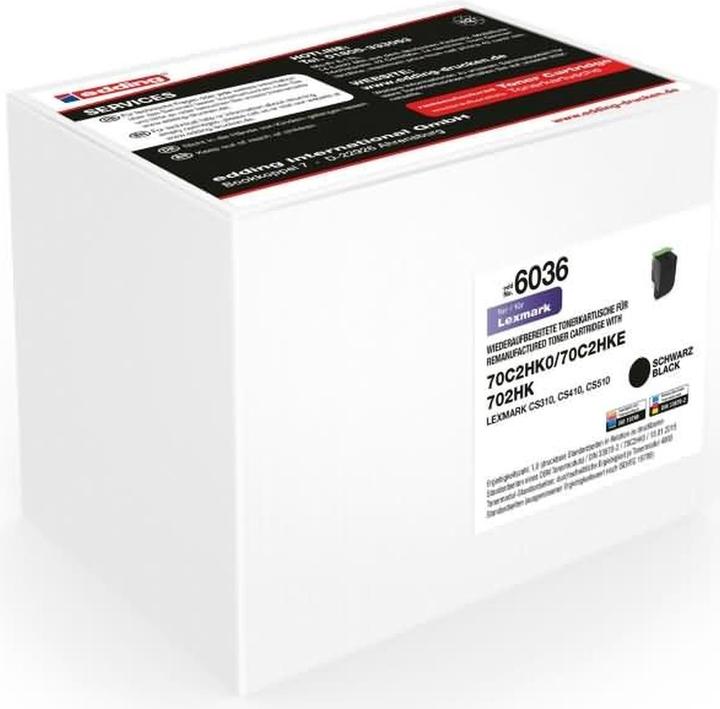 Immagine prodotto Edding Ton.ers.Lexm.70C2HK0 BK 18-6036 - Unità toner (FC)