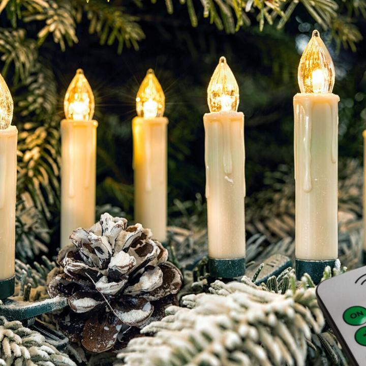 Image du produit FHS Bougie d'arbre LED Extension sans fil extérieur blanc chaud (5 x)