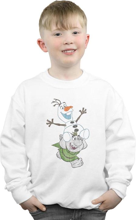 Actual product image Disney Boys Frozen Olaf And Troll Sweatshirt (116)