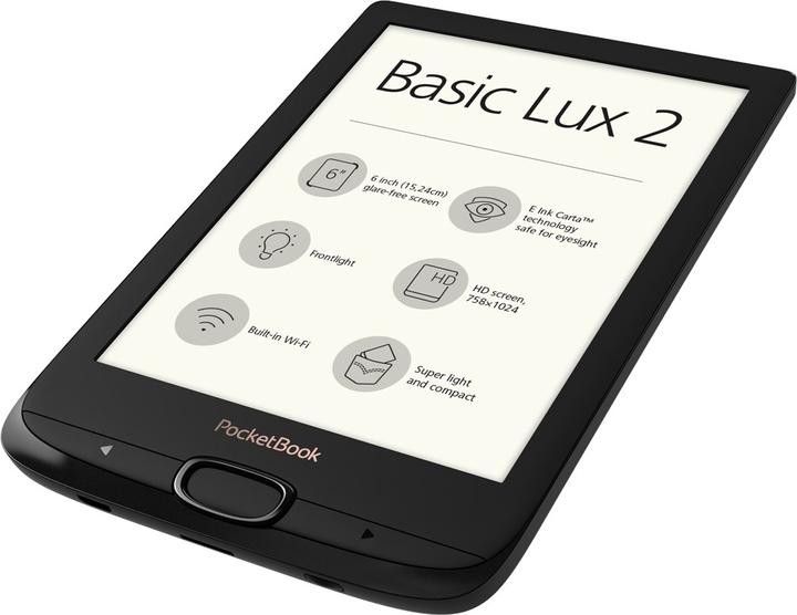 Productafbeelding PocketBook Basis Lux 2 (6", 8 GB, Obsidiaan Zwart)