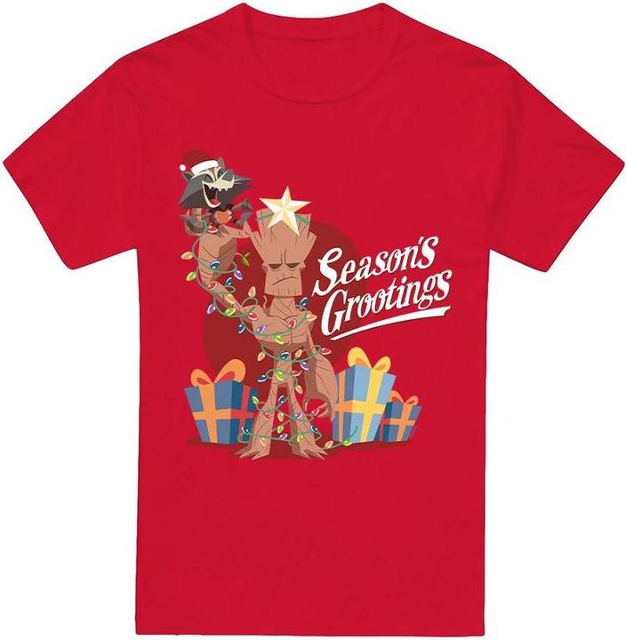 Actual product image Guardians of the Galaxy Mens Seasons Grootings T-Shirt (S)
