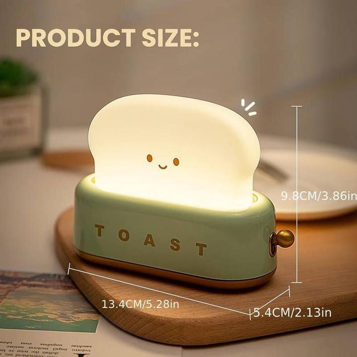 Image du produit PhoneLook Lampe de table LED en forme de toaster mignon lumière de nuit pour enfants USB-C