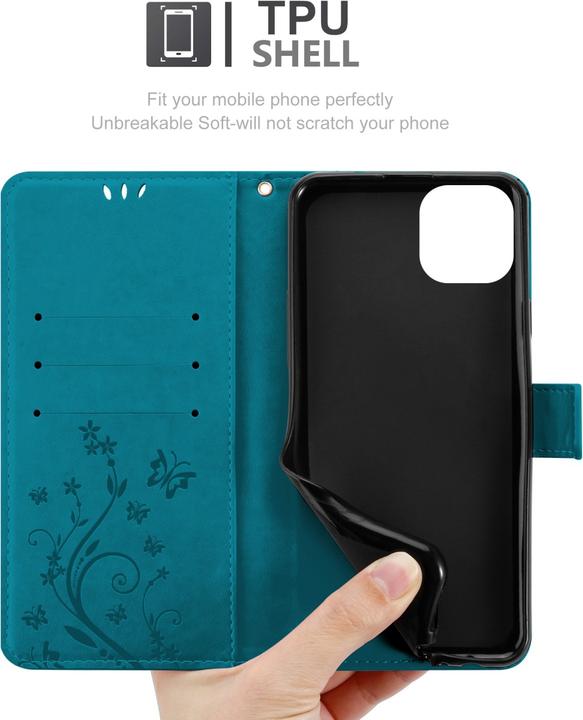 Produktbild Cadorabo Hülle für Apple iPhone 14 im Flower Book Style (Apple iPhone 14)