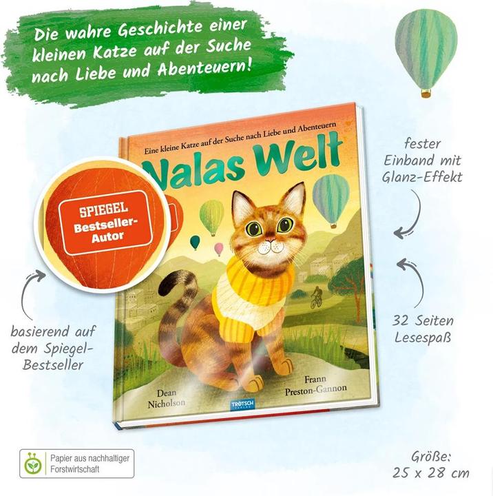 Produktbild Kinderbuch Nalas Welt (Deutsch, Frann Preston-Gannon, Dean Nicholson, Trötsch Verlag, 2023)