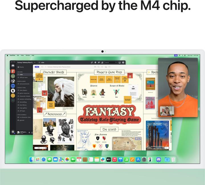 Produktbild Apple iMac 2024 (M4, 16 GB, 256 GB, Apple M4 10-Core)