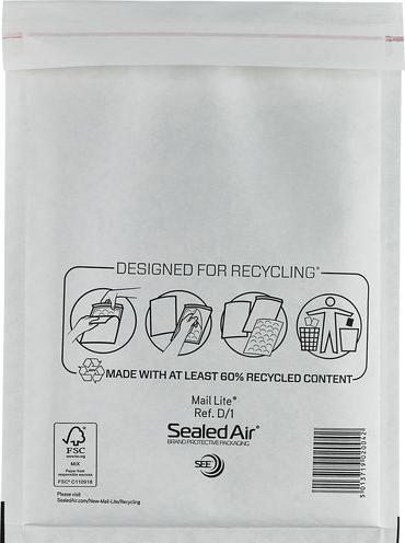 Immagine prodotto Sealed Air Buste a bolle d'aria MailLite D/1 con adesivo bianco 10 pezzi (10 x)