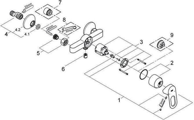 Immagine prodotto Grohe Miscelatore per doccia BauLoop DN 15 - cromo (23340000)