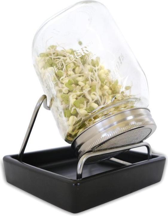 Produktbild Eschenfelder Sprossenglas-Set mit 1 Glas 1000 ml (mit Edelstahlschraubring) Anthrazit