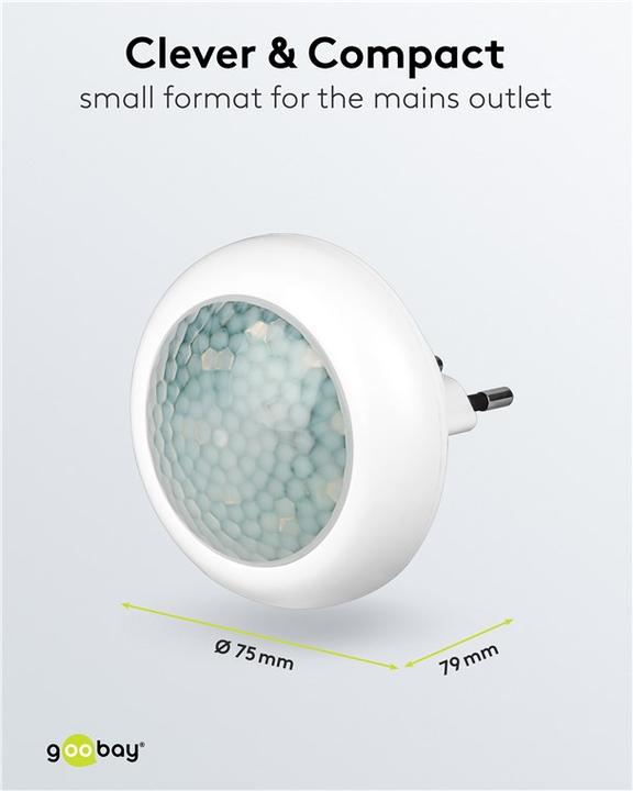 Actual product image Goobay LED night light with motion detector, compact