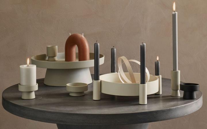 Immagine prodotto Broste Copenhagen Piatto per candele Holger in alluminio Ø 35 cm