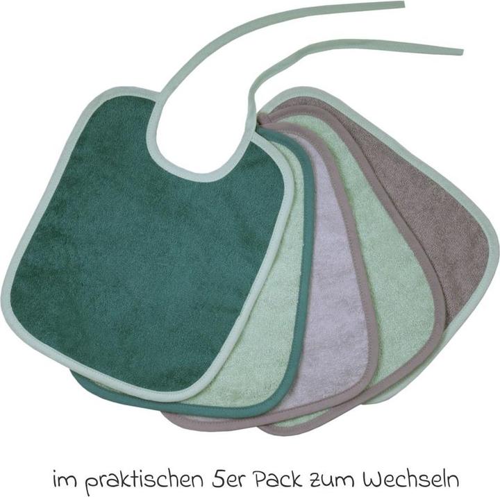 Actual product image Lätzchen Binde-Lätzchen 5er Pack 25 x 30 cm - Grü