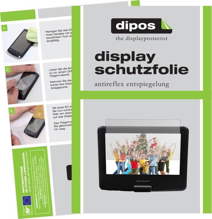 Produktbild Dipos Displayschutzfolie Antireflex (3 Stück, DBPower 9,5 Zoll Tragbarer DVD-Player)