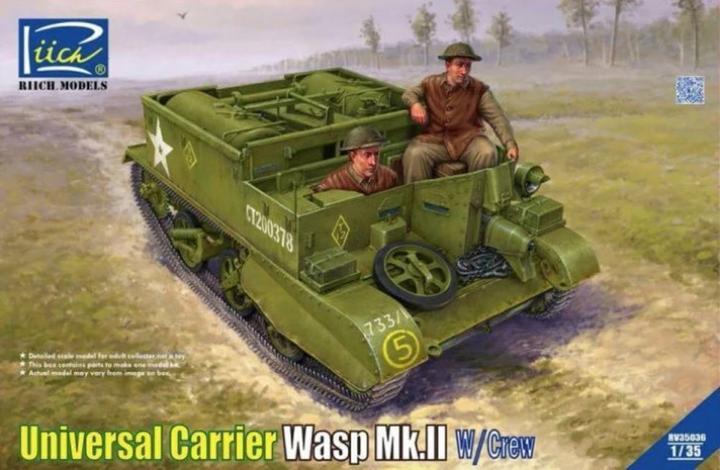 Actual product image Riich Models Universal Carrier Wasp Mk.IIC w/Crew are included in the first batch of produc
