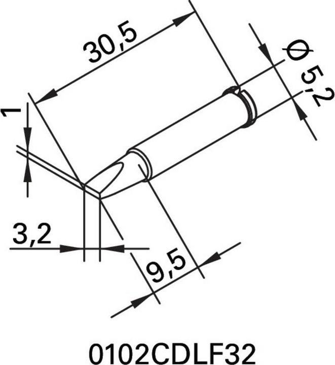 Image du produit Kurtz Ersa Panne à souder Ersadur sans plomb, 3,2mm (Panne de soudure)