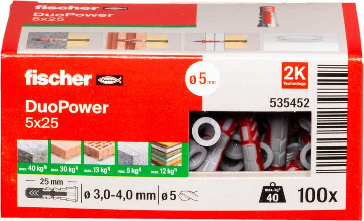 Image du produit Fischer Chevilles universelles (100 pcs)