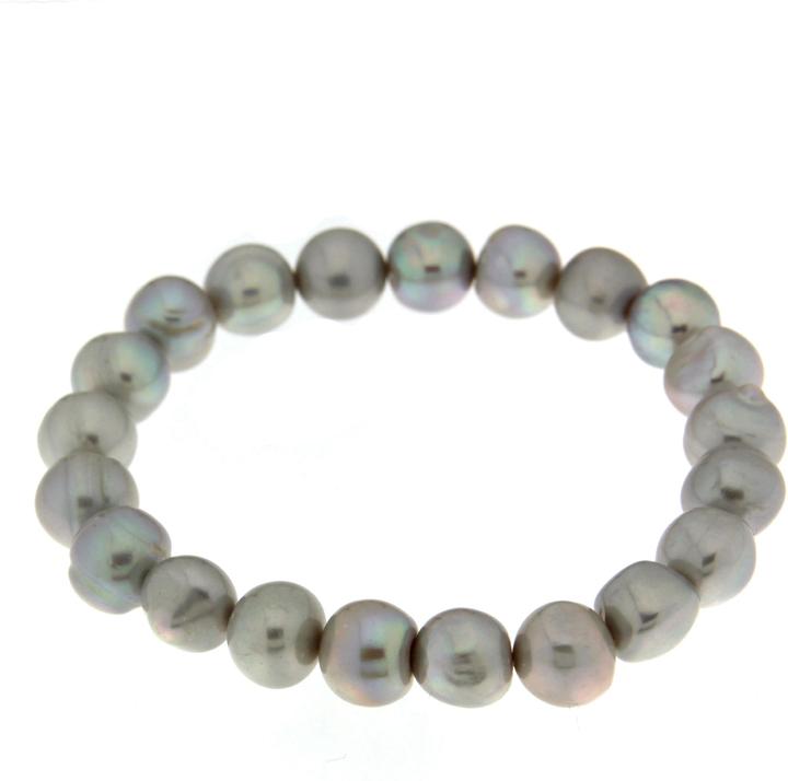 Leyda Armband Perle Silber Dunkel (19 cm, Perle)