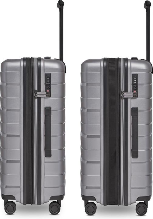 Immagine prodotto Bergpfeil Set di valigie da viaggio a 4 ruote, 3 pezzi, con piega elastica (228 l, XL (da 115l))