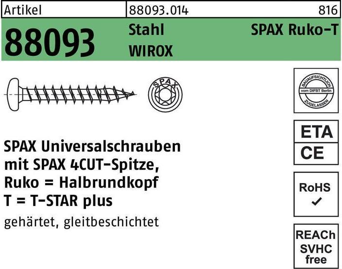 Produktbild Spax Spanplattenschrauben PH T20 4,0x30 mm (1000 Schrauben pro Stück)