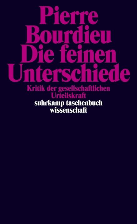 Immagine prodotto Die feinen Unterschiede (Tedesco, Pierre Bourdieu, 1987)