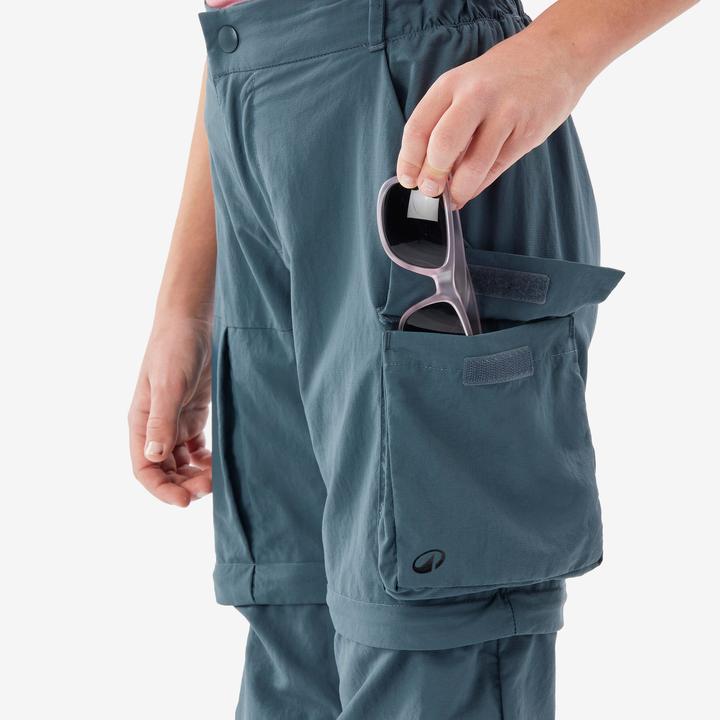 Actual product image Quechua Zip-Off-Hose Kinder Gr. 123–172 Wandern - MH500 blau (140)