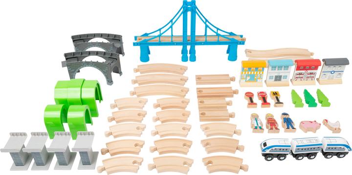 Actual product image small foot Wooden train bridge building