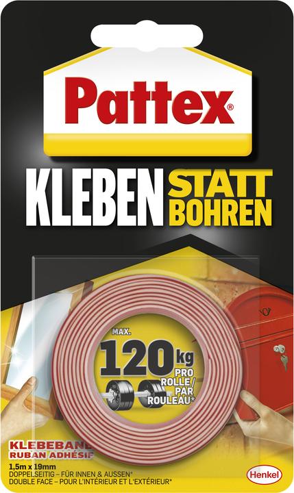 Pattex Kleben statt Bohren Klebeband (19 mm)