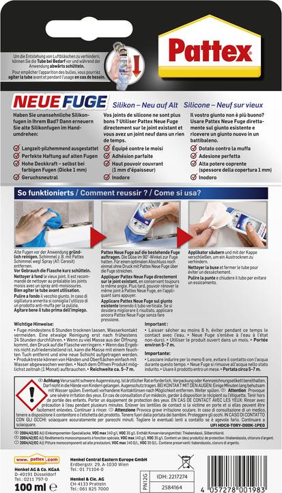 Produktbild Pattex Perfektes Bad Neue Fuge Grau (Grau)