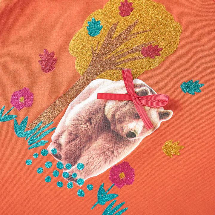 Produktbild VidaXL Kinder-Langarmshirt Dunkelorange 140,Material: 95 (140)