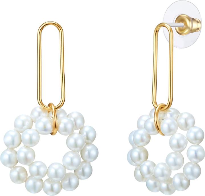 Produktbild Lulu & Jane Messing Muschelkernperle gelbgold - 33104 (Messing)