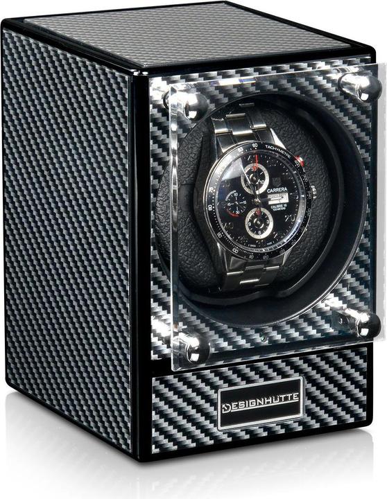 Produktbild Designhütte Uhrenbeweger Piccolo 2.0 (ohne Netzteil) - Carbon Lack