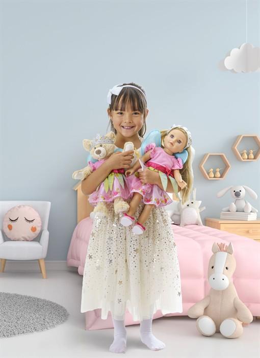 Actual product image Heless Doll accessories set "Princess Lillifee", 3 pieces : ballerinas, glitter crown and magic wand