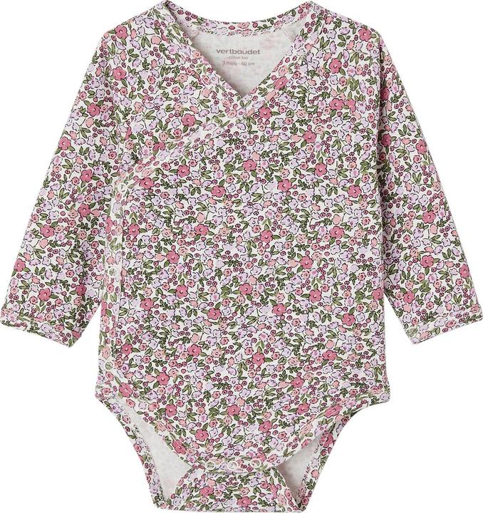 Image du produit Vertbaudet Bio-Kollektion: 3er-Pack Baby Langarmbodys, Blumen (68)