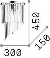 Actual product image Ideal lux CARLTON wall light E14 triple dimmable gold 213491 (E14)