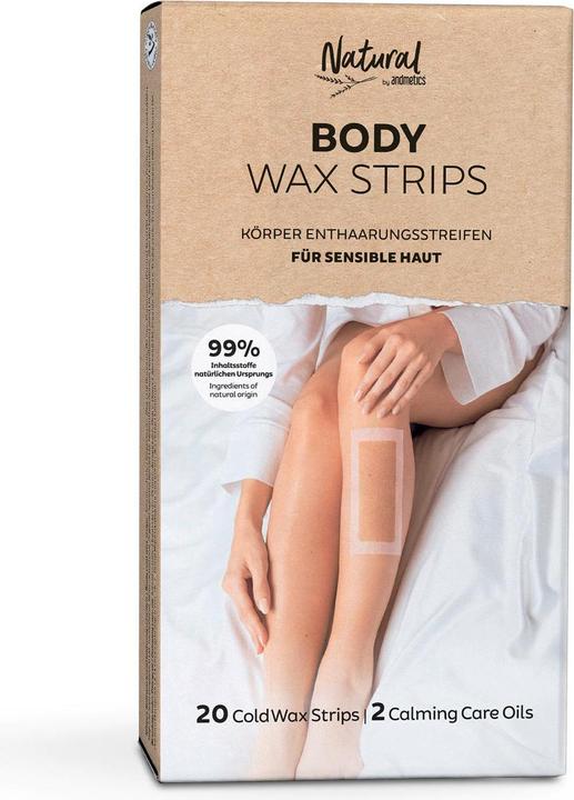 Andmetics NATURAL by BODY Wax Strips (20 x, 20 g)