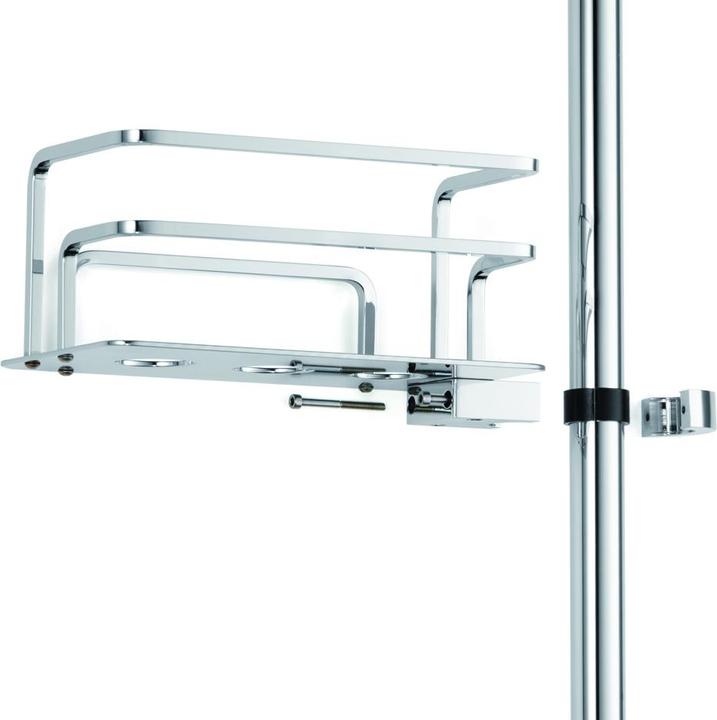 Giese Manufaktur Optisign Duschkorb für Duschgleitstange links mit Halter für Rasierer