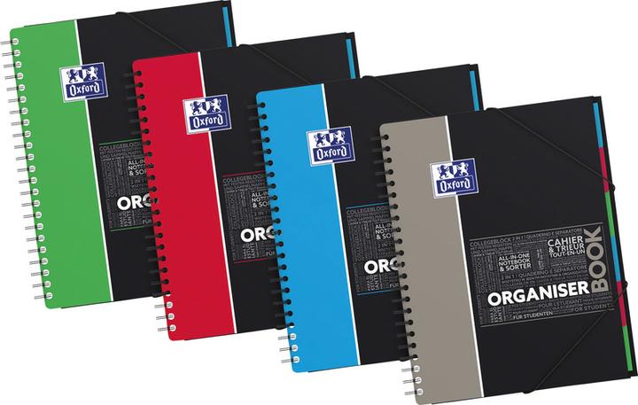 Image du produit Oxford Organiserbook (A4+, Quadrillé, Couverture rigide)
