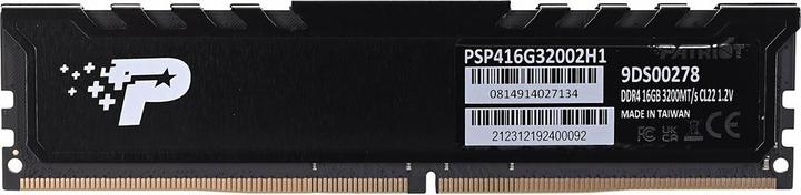 Actual product image Patriot Signature Premium PSP416G32002H1 memory module GB DDR4 (1 x 16GB, 3200 MHz, DDR4-RAM, DIMM)