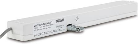 Produktbild WindowMaster Kettenmotor WMX 804-1W250S, max. 1A, Einzelmotor, 250 mm Hub, weiss, für Fenster mit 24V (1 Stk.)
